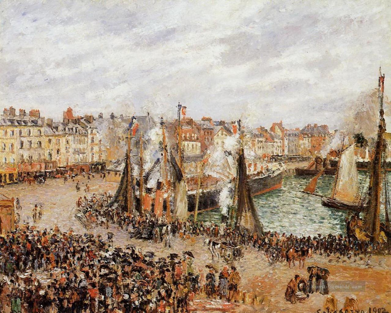 dem Fischmarkt dieppe grau Wetter Morgen 1902 Camille Pissarro Pariser Ölgemälde
